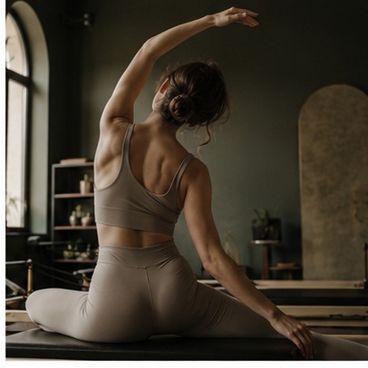 Stretching in the studio